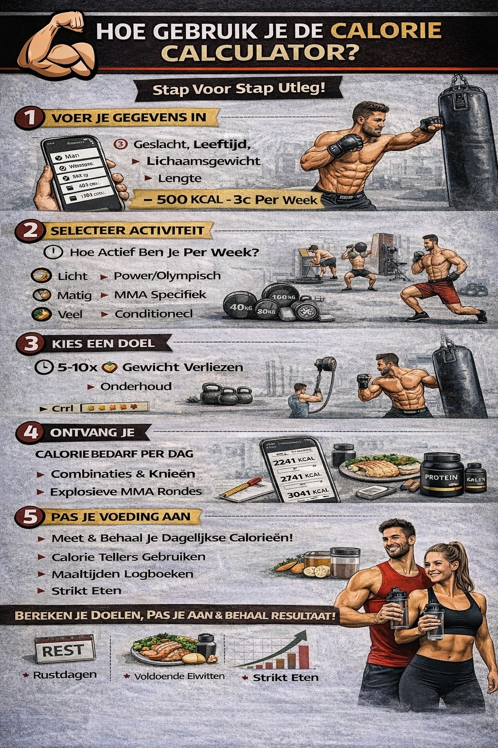 Hoe gebruik je de calorie calculator (stap voor stap)